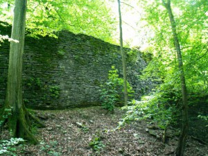 Überreste der Ringmauer Ruine Neuenburg